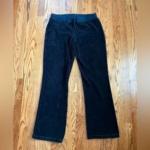 Lilly Pulitzer Black Velour Track Lounge Pants Size Small